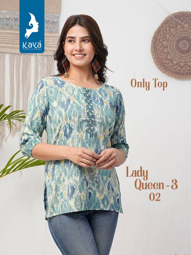 Lady Queen 3 By Kaya Summer Special Printed Ladies Short Top Wholesalers In Delhi
